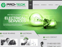 Tablet Screenshot of pro-teck.co.uk